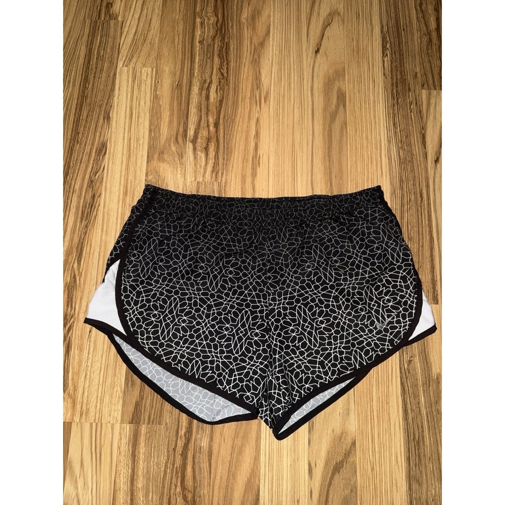 NIKE Dri-fit Women's Sz XS Full Flex Running Shorts Small Black White